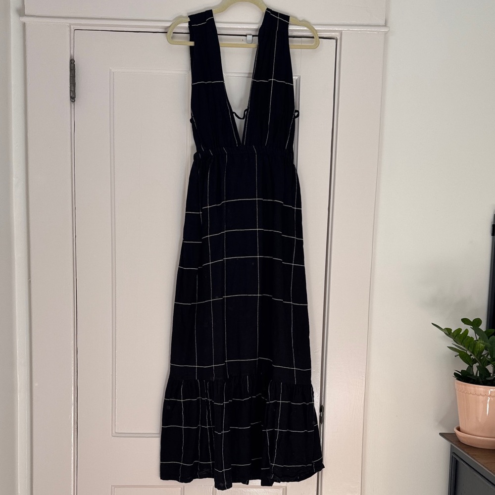 Lemlem linen Black Checkered Dress